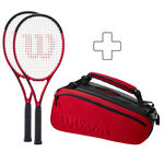 Lot De Raquettes Wilson 2x Clash 100L V2.0 plus Schlägertasche