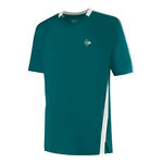 V&ecirc;tements de tennis Dunlop Dunlop Game T-shirt Hommes-vert fonc&eacute;, blanc