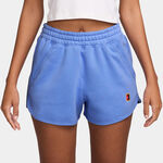 Vêtements Nike Nike Court Heritage Fleece Mid Rise Shorts Femmes-Bleu