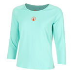 Vêtements Quiet Please Quiet Please Wild Stripes Haut Manches Longues Femmes-Turquoise,Rouge