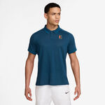 V&ecirc;tements de tennis Nike Nike Court Heritage Polo Hommes-Bleu Gris, Vert