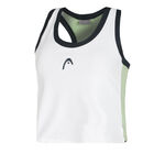 Vêtements HEAD HEAD Play Crop Débardeur Tank Top Femmes-Blanc,Bleu Foncé