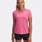 Vêtements Under Armour Under Armour Tech Twist T-shirt Femmes-Pink,Blanc
