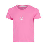 V&ecirc;tements de tennis Quiet Please Quiet Please Retriever T-shirt Filles-pink, blanc