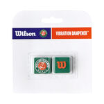 Accessoires raquettes Wilson Wilson Roland Garros 2025 Antivibrateur Pack De 2 Unit&eacute;s-Vert,Rouge