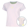 Mind Cross T-shirt Femmes-Lilas,Jaune