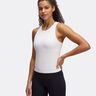 Motion High Neck Débardeur Tank Top Femmes-Blanc