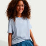 Boxy Essential T-shirt Enfants-bleu gris, blanc