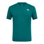V&ecirc;tements de tennis Diadora Diadora Match T-shirt Hommes-vert fonc&eacute;