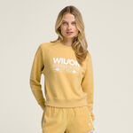V&ecirc;tements Wilson Wilson Sideline Crew Sweat-shirt Femmes-Jaune Dor&eacute;