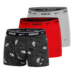 V&ecirc;tements Nike Nike Everyday Cotton Stretch Cale&ccedil;on Pack De 3 Hommes-Rouge Clair,Gris Clair