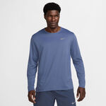 V&ecirc;tements Nike Nike Dri-Fit UV Miler Maillot de course Hommes - bleu, argent