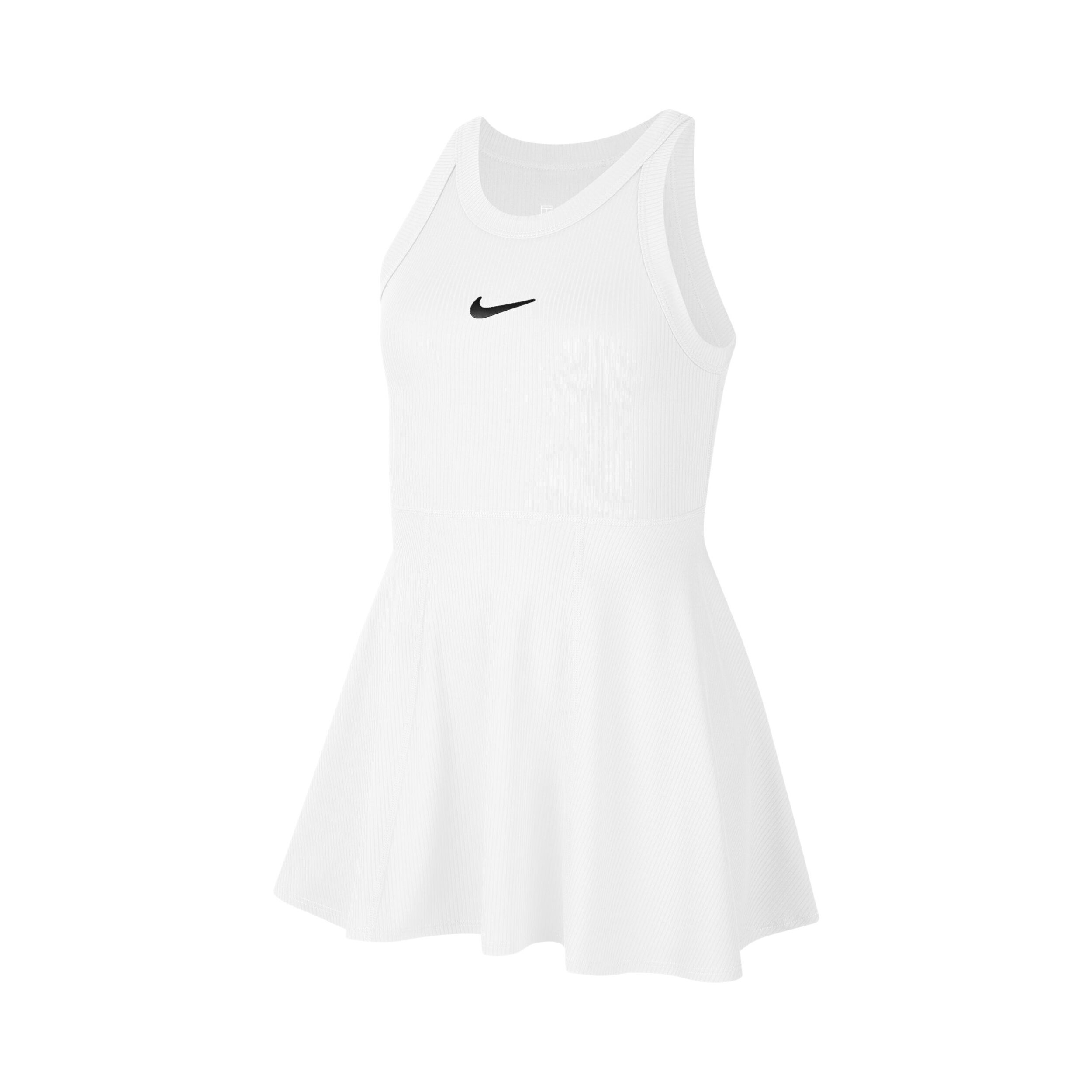 Buy Nike Court Dri Fit Robe Filles Blanc Noir online Tennis Point CH