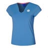 Spike V-Neck T-shirt Femmes-Bleu