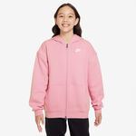V&ecirc;tements Nike Nike Club Fleece Oversized Full-Zip Gilet En Coton Filles-Ros&eacute;