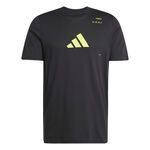 V&ecirc;tements adidas adidas Graphic T-shirt Hommes-Noir,Jaune Lemon