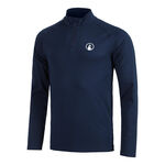 Vêtements Quiet Please Quiet Please Big Serve 1/4 Zip Haut manches longues Hommes-bleu foncé