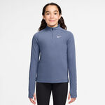 Vêtements Nike Nike Dri-Fit Half-Zip Haut manches longues Filles - bleu gris, blanc