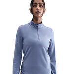 Vêtements Nike Nike Swift Half-Zip Longsleeve Maillot de course Femmes-bleu gris, argent