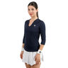 Crew 2.0 V-Neck Haut manches longues Femmes-bleu fonc&eacute;
