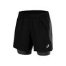 Road 2in1 5in Short de running Hommes-noir, gris fonc&eacute;