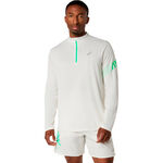 V&ecirc;tements ASICS ASICS Icon 1/2 Zip Maillot de course Hommes-beige, vert