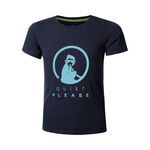V&ecirc;tements de tennis Quiet Please Quiet Please Advantage Logo T-shirt Gar&ccedil;ons-Bleu Fonc&eacute;