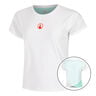 Wild Cross T-shirt Femmes-Blanc,Turquoise