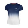 Crew Gradiant T-shirt Filles-Bleu Foncé,Blanc
