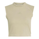 V&ecirc;tements de tennis adidas adidas All SZN Rib Tank-Top D&eacute;bardeur tank top Femmes - beige