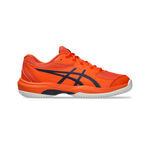 Chaussures de tennis ASICS ASICS GEL-GAME GS/OC Chaussure terre battue Enfants-orange, bleu fonc&eacute;