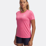 Vêtements Under Armour Under Armour Tech Twist T-shirt Femmes-Pink,Blanc