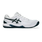 Chaussures de tennis ASICS ASICS Gel-Dedicate 8 Chaussure terre battue Hommes - blanc, vert fonc&eacute;