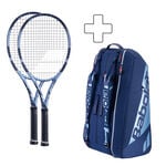 Lot De Raquettes Babolat 2x Pure Drive Plus Schlägertasche