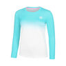 Crew Gradiant Haut Manches Longues Filles-Turquoise,Blanc