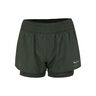 Dri-Fit One Mid Rise 2in1 3in Shorts Femmes - vert, argent