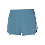 Vêtements Mizuno Mizuno 2in1 4.5 Short de running Femmes - bleu petrol, 
