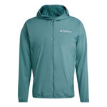 Vêtements adidas adidas Terrex XPR Wind Fleece Veste Running Hommes-Vert Foncé