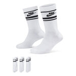 V&ecirc;tements Nike Nike Sportswear Everyday Essential Chaussettes De Tennis Pack De 3-Blanc,Noir