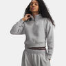 Rival Fleece Script Halfzip Haut manches longues Femmes-gris, blanc