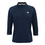 Vêtements De Tennis Tecnifibre W. THERMOZIP 3/4 SLEEVE MARINE XS