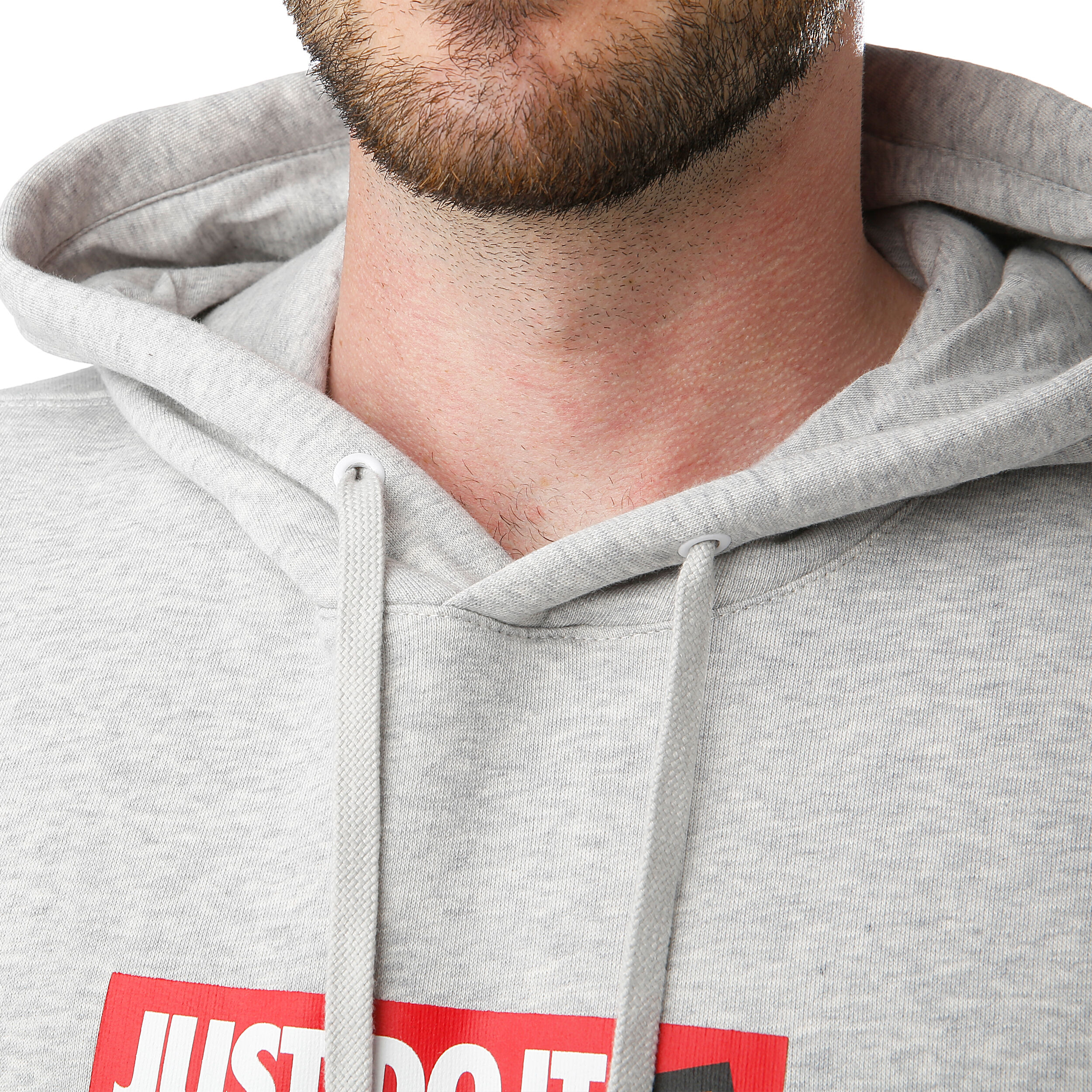 Buy Nike Sportswear Just Do It Sweat A Capuche Hommes Gris Clair Rouge online Tennis Point CH