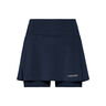 Club Basic Long Jupe Femmes-Bleu Foncé,Argent