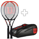 Lot De Raquettes Wilson 2x Clash 100 Pro plus Schlägertasche