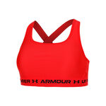 V&ecirc;tements Under Armour Under Armour Crossback Mid Soutien-gorge Sport Femmes-Rouge Fluo