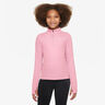 Dri-Fit Half-Zip Haut Manches Longues Filles-Rosé