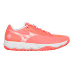 Chaussures de tennis Mizuno Mizuno  Wave Enforce Court Chaussure terre battue Femmes - corail, blanc