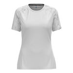 V&ecirc;tements Odlo Odlo Essential Print Crew Neck Maillot De Course Femmes-Blanc