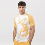 V&ecirc;tements HEAD HEAD Performance Mc New York T-shirt Hommes-Blanc,Jaune Dor&eacute;