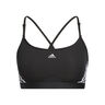 Aeroreact Low-Support 3 Stripes Soutien-gorge Sport Femmes-Noir
